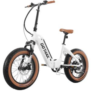 Gotrax F5 Folding Electric Bike with 48V 13.6Ah Battery, 113KM(Pedal-Assist1)& 32km/h Power by 500W, 7-Speed & Front Suspension for Fat Tire E-Bike
