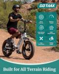 Gotrax F5 Folding Electric Bike with 48V 13.6Ah Battery, 113KM(Pedal-Assist1)& 32km/h Power by 500W, 7-Speed & Front Suspension for Fat Tire E-Bike