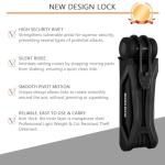 BIGLUFU Bike Lock Bicycle Scooter Motorcycle Folding Locks with 4Keys, Fold Chain Heavy Duty Alloy Steel Foldable Lock with Mounting Bracket 2pc Straps, 86cm/34 Unfolding, 1.92 lbs