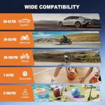 Tire Inflator Portable Air Compressor, Air Pump for Car Tires, Bike Pump, Portable Tire Inflator for Car, Motorcycle, Bicycle, Balls - 150PSI, 6000mAh Battery, LED Light Auto Shut-Off Function