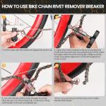 Oumers Bike Chain Repair Tools Set, Bicycle Chain Break Tool, Master Link Pliers, Bike Wear Checker Indicator Opener Closer Remover Pliers