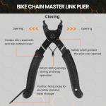 Oumers Bike Chain Repair Tools Set, Bicycle Chain Break Tool, Master Link Pliers, Bike Wear Checker Indicator Opener Closer Remover Pliers