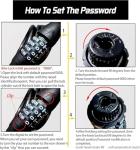 Bike Cable Lock 6FT Long, 4 Digit Resettable Combination Lock, Heavy Duty Steel Cable with Waterproof Vinyl Coating Anti Theft Security Lock for Road Bike E-Bike Scooter Fence Gate Toolbox