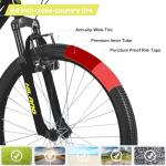 HH HILAND 24 Inch Mountain Bike for Kids Age 7-15 Year Old, 7-Speed, Front Suspension Fork, Kids' Bicycles for Boys Girls Black