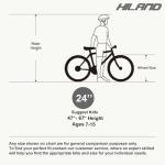 HH HILAND 24 Inch Mountain Bike for Kids Age 7-15 Year Old, 7-Speed, Front Suspension Fork, Kids' Bicycles for Boys Girls Black