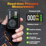 MEGAWHEELS Mini Bike Tire Pump, 120PSI Electric Bicycle Pump with Presta and Schrader Valve, Portable Bike Pump for Road Bike, City, Mountain and E-Bike