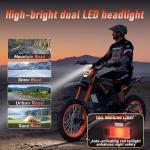 Electric-Dirt-Bike for Adults with Peak-3000W Mid-Mount Motor 48V 21AH Battery Max 34MPH, Dual Hydraulic Brakes, Adult Electric-Mountain-E-Bike Motorcycle with Fat Tire for Snow, Sand and Commuting