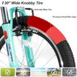 HH HILAND 20 Inch Mountain Bike for Kids Aged 5-12, Lightweight Aluminum Children MTB with Lock-Out Suspension Fork, 7 speeds Gears, Youth Bicycle for Boys Girls Purple