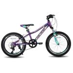 HH HILAND 20 Inch Mountain Bike for Kids Aged 5-12, Lightweight Aluminum Children MTB with Lock-Out Suspension Fork, 7 speeds Gears, Youth Bicycle for Boys Girls Purple