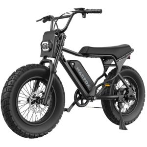 MACFOX X7 Electric Bike for Adults, 750W EBike with Hydraulic Brakes, 48V 13Ah Removable Battery 30 Mile Range, Upgraded 20x5.0 Rear Fat Tire for School/City Commuting (UL2849 & Class-3/Black)