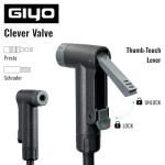GIYO Bike Floor Pump - 3" Dual Scale Gauge - Road & MTB | One Handed Operation -Clever Valve for Presta & Schrader | Max 160PSI Steel Barrel (GF27)