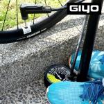 GIYO Bike Floor Pump - 3" Dual Scale Gauge - Road & MTB | One Handed Operation -Clever Valve for Presta & Schrader | Max 160PSI Steel Barrel (GF27)