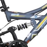 JOYSTAR Contender 20 Inch Kids Bike for Boys & Girls Ages 7-13 Years 20" Mountain Bike with Full Dual-Suspension Steel Frame and 1-Speed Drivetrain with Kickstand Blue