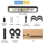 Bike Lights, 2600 Lumen Bicycle Light with 4 Modes, USB Rechargeable Bike Light, Waterproof Bike Headlight with Low Power Indicator, Wide Beam Bike Lights for Night Riding