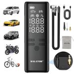 Tire Inflator Portable Air Compressor - Air Pump for Car Tires -160 PSI Portable Inflator 4X Faster Inflation, Smart Tire Inflator for Cars, Motorcycles, Bicycles, Balls with Pressure Gauge ﻿