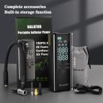 Tire Inflator Portable Air Compressor - Air Pump for Car Tires -160 PSI Portable Inflator 4X Faster Inflation, Smart Tire Inflator for Cars, Motorcycles, Bicycles, Balls with Pressure Gauge ﻿