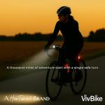 VivBike Rechargeable Bicycle Lights Set for Daily Use, LED Front Light and Rear Light, USB Mini Rechargeable, IPX4 Waterproof, Easy Mount | A HerTime2 Brand