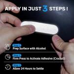 Elos 3M Reflective Black Stickers - Reflective Helmet Tape, Motorcycle Reflective Tape, Hi Viz Stickers for Helmets - Discreet Black Until Light Hits It (Regular Style, 2, Count)