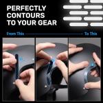 Elos 3M Reflective Black Stickers - Reflective Helmet Tape, Motorcycle Reflective Tape, Hi Viz Stickers for Helmets - Discreet Black Until Light Hits It (Regular Style, 2, Count)