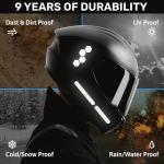 Elos 3M Reflective Black Stickers - Reflective Helmet Tape, Motorcycle Reflective Tape, Hi Viz Stickers for Helmets - Discreet Black Until Light Hits It (Regular Style, 2, Count)