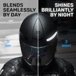 Elos 3M Reflective Black Stickers - Reflective Helmet Tape, Motorcycle Reflective Tape, Hi Viz Stickers for Helmets - Discreet Black Until Light Hits It (Regular Style, 2, Count)