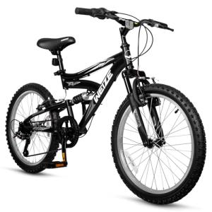 WEIZE Kids Mountain Bike, 20 inch Kids' Bicycles for 6-10 Years Old Boys Girls with Dual Full Suspension, 6 Speeds Drivetrain, High-Carbon Steel Frame, Ideal for Young Riders and Adventurers