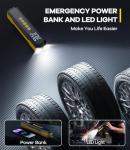 Tire Inflator Portable Air Compressor, 150 PSI Faster Cordless Air Pump for Car Tires, Electric Bike Tire Pump with Digital Pressure Gauge, LED Light for Motorcycle, Bicycle, Ball