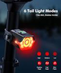 Zewdov 3+6 Modes Bike Lights for Night Riding with Side Light, Rechargeable & IP65 Waterproof Bicycle Light, Bike Headlight and Tail Light Set for Road/Mountain/Kids Bike Cycling Accessories, 2 Set