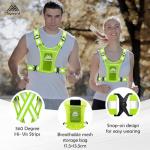 Topward Running Vest Chest Phone Holder for Women Men, Reflective Vest Safety Gear for Dog Walking Cycling - Adjustable Waist/Shoulder