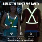 Topward Running Vest Chest Phone Holder for Women Men, Reflective Vest Safety Gear for Dog Walking Cycling - Adjustable Waist/Shoulder