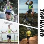 Topward Running Vest Chest Phone Holder for Women Men, Reflective Vest Safety Gear for Dog Walking Cycling - Adjustable Waist/Shoulder