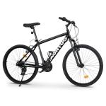 Outroad 26 Inch Mountain Bike, 7-Speed/High-Carbon Steel/Aviation Grade Frame, Dual Disc/V Brake, Adjustable Ergonomic Seat Bicycle for Men Women Adult, Quick Assembly in 20 Minutes, X5-Black