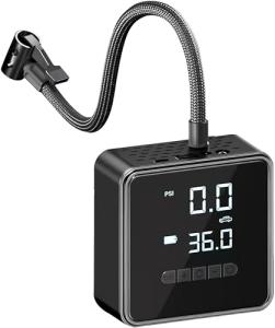 Tire Inflator Portable Air Compressor - 150 PSI Air Pump for Car Tires - 2X Faster Inflation, Smart Pump Tire Inflator for Cars, Motorcycles, Bicycles, Balls