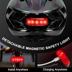 LUMDEER Adult Bike Helmet, Precisely Crafted Adjustable Bicycle Helmet[Safety Certified] with Magnetic Rechargeable Light, 23 Air-Vents