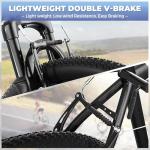 Outroad 26 Inch Mountain Bike, 7-Speed/High-Carbon Steel/Aviation Grade Frame, Dual Disc/V Brake, Adjustable Ergonomic Seat Bicycle for Men Women Adult, Quick Assembly in 20 Minutes, X5-Black