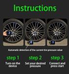 Tire Inflator Portable Air Compressor - 150 PSI Air Pump for Car Tires - 2X Faster Inflation, Smart Pump Tire Inflator for Cars, Motorcycles, Bicycles, Balls