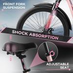 DDC SPORT Electric Bike for Adults, Peak 700W Motor 20MPH, 374.4WH Removable Battery 45Miles, 24'' Step Through City Cruiser Ebike for Women/Men/Teens, Commuter E-Bike, 7-Speed, Front Basket