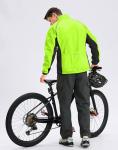 Men's Winter Cycling Jackets Thermal Warm Water Resistant Bike Running Windproof Fleece Cold Weather Mountain Biking Bicycle Riding Gear(Fluorescent Yellow/Black,M)