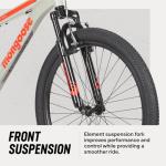 Mongoose Flatrock Mountain Bike, 26 Inch Bike for Men and Women, 7 Speed, Aluminum Frame, Front Suspension Fork for a Smooth Ride, Twist Shifters, Linear Pull Brakes, Adult and Teen Bicycle