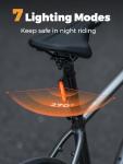 ROCKBROS Magnetic Bike Tail Light, USB-C Rechargeable, IPX6 Waterproof, 7 Modes, Safety Cycling Light for Road & Mountain