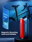 ROCKBROS Magnetic Bike Tail Light, USB-C Rechargeable, IPX6 Waterproof, 7 Modes, Safety Cycling Light for Road & Mountain