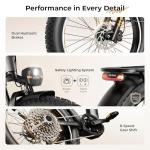 Heybike Alpha Mountain Bike with 1500W Peak Mid-Drive,28MPH Off-Road E-Bike with 680Wh Battery (70 Miles),26" x 4.0 Fat Tires with 8-Speed