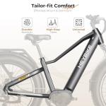 Heybike Alpha Mountain Bike with 1500W Peak Mid-Drive,28MPH Off-Road E-Bike with 680Wh Battery (70 Miles),26" x 4.0 Fat Tires with 8-Speed