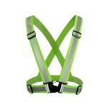 Bilymate High Visibility Reflective Vest Set with Arm Bands - Adjustable Safety Gear for Night Running, Cycling & Walking - Unisex 360° Visibility Straps, Florence Green