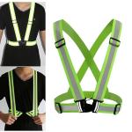 Bilymate High Visibility Reflective Vest Set with Arm Bands - Adjustable Safety Gear for Night Running, Cycling & Walking - Unisex 360° Visibility Straps, Florence Green