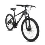 CYBIC Mountain Bike, Front Suspension Mountain Bike, 21-Speed Disc, Youth/Adult Mens Womens Trail Commuter City Bicycles (Black-Iron, 26IN)