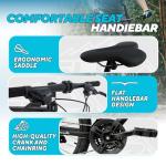 CYBIC Mountain Bike, Front Suspension Mountain Bike, 21-Speed Disc, Youth/Adult Mens Womens Trail Commuter City Bicycles (Black-Iron, 26IN)