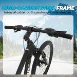 CYBIC Mountain Bike, Front Suspension Mountain Bike, 21-Speed Disc, Youth/Adult Mens Womens Trail Commuter City Bicycles (Black-Iron, 26IN)