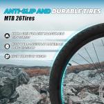 CYBIC Mountain Bike, Front Suspension Mountain Bike, 21-Speed Disc, Youth/Adult Mens Womens Trail Commuter City Bicycles (Black-Iron, 26IN)