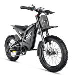 Electric-Dirt-Bike For Adults with Peak-3000W Brushless Motor and 48V 32AH Battery Max 37MPH and 80Miles, Adult Electric-Mountain-E-Bike Motorcycle with Fat Tire For Snow, Sand and Commuting,White